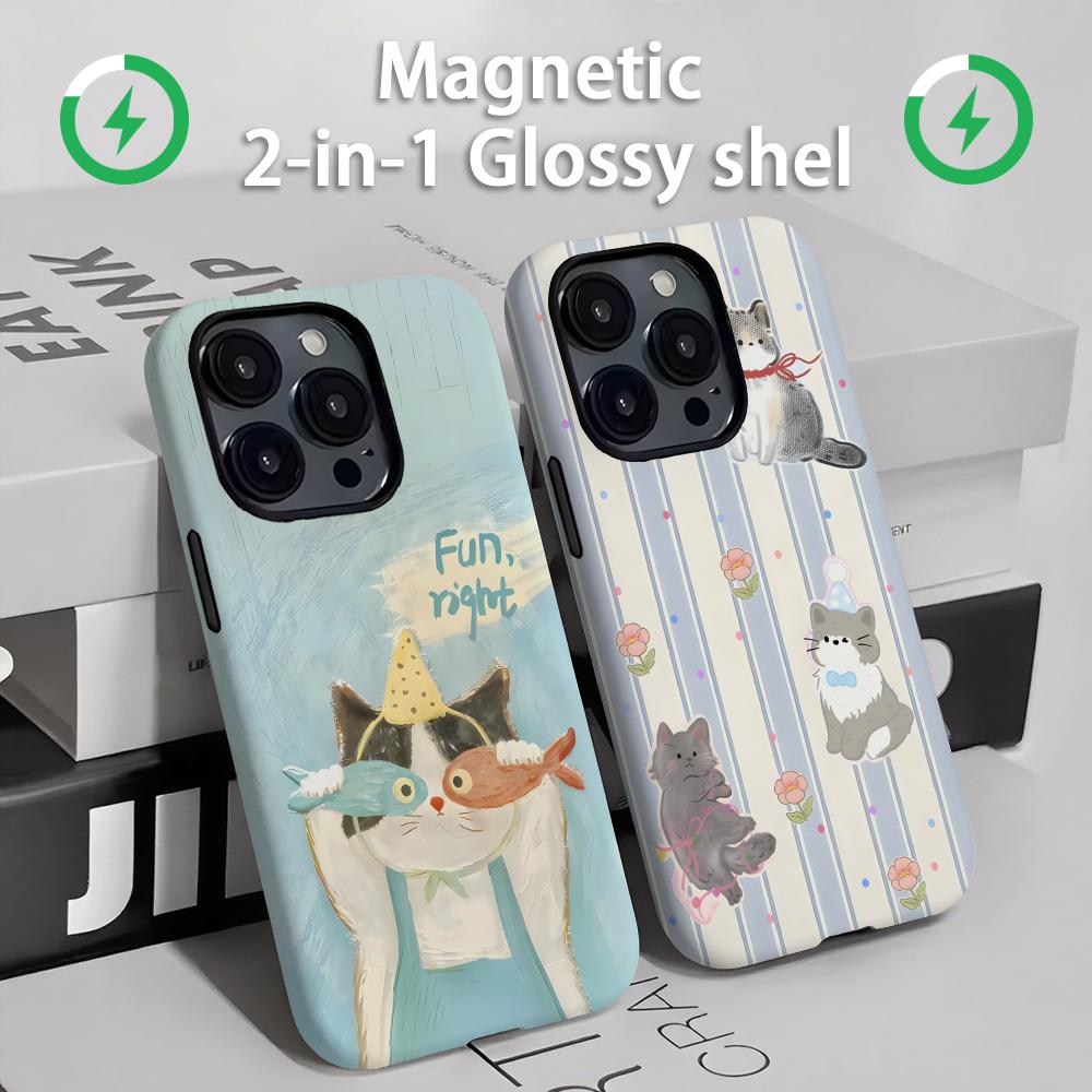 Phone Cases Iphone 14 - Etui na telefon Cute cats and