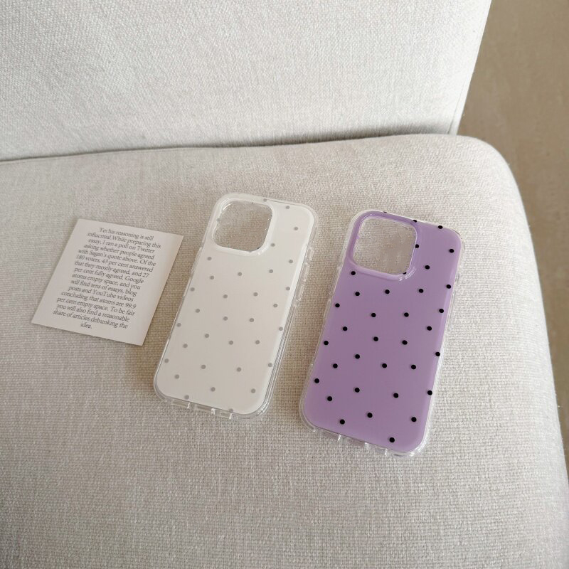 Phone Cases Purple - Koreańskie etui na telefon z białymi