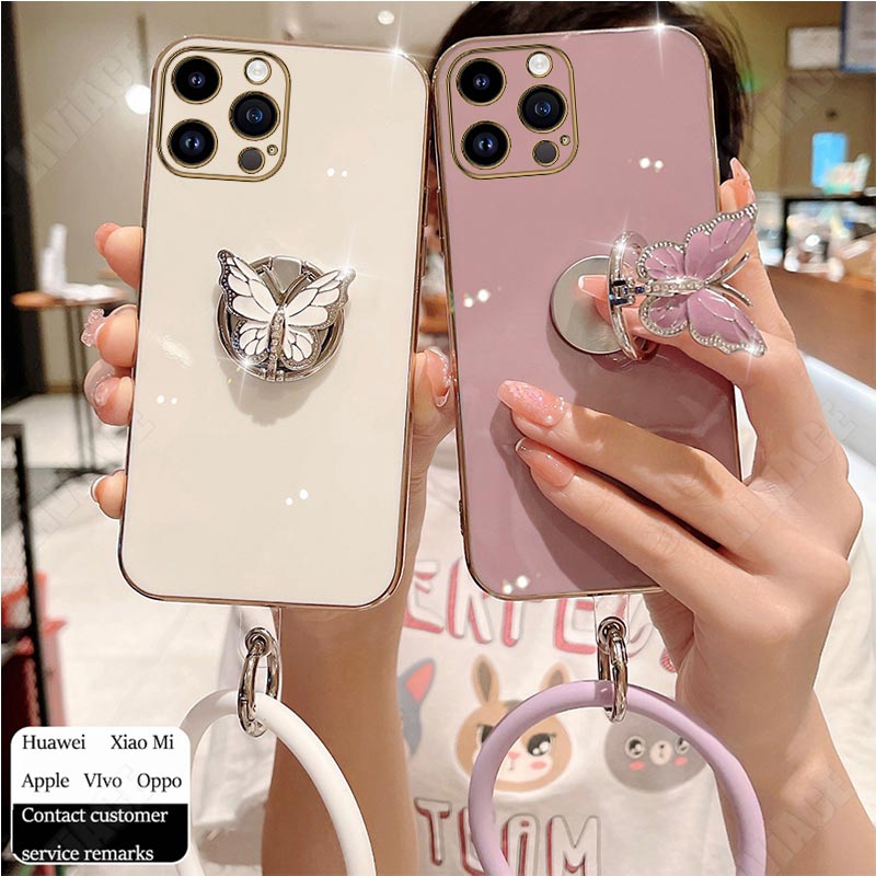 Phone Cases Arc - Etui z paskiem na pierścionek Butterfly