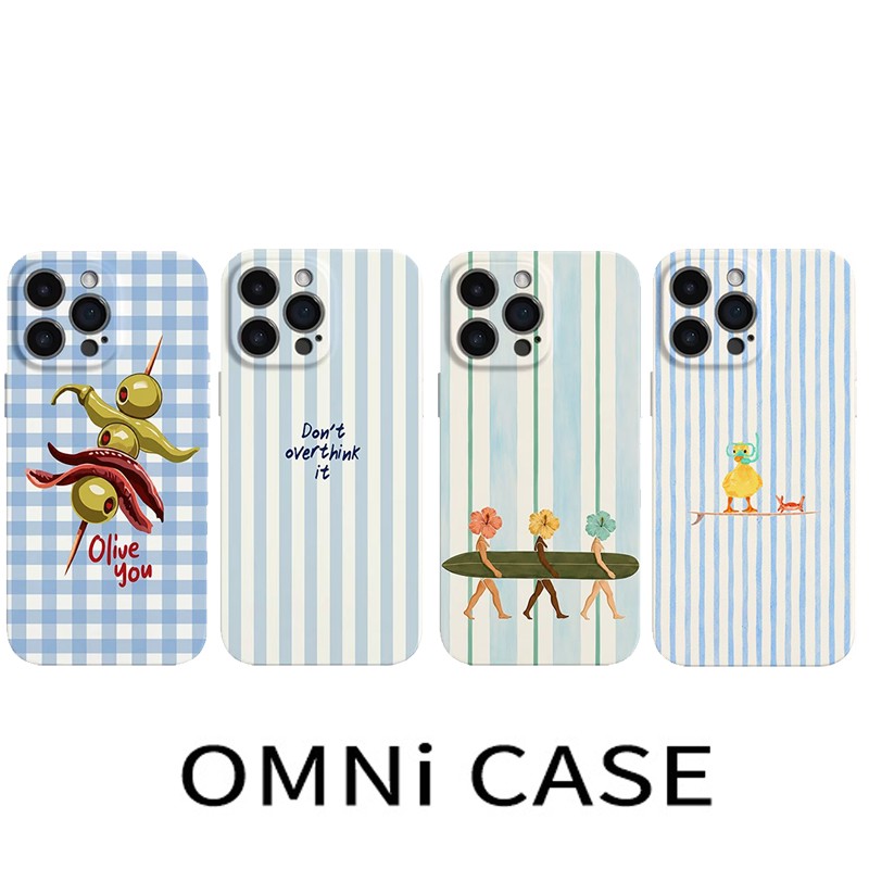 Phone Cases Hard - Letnie wzory w paski Błyszcząca folia