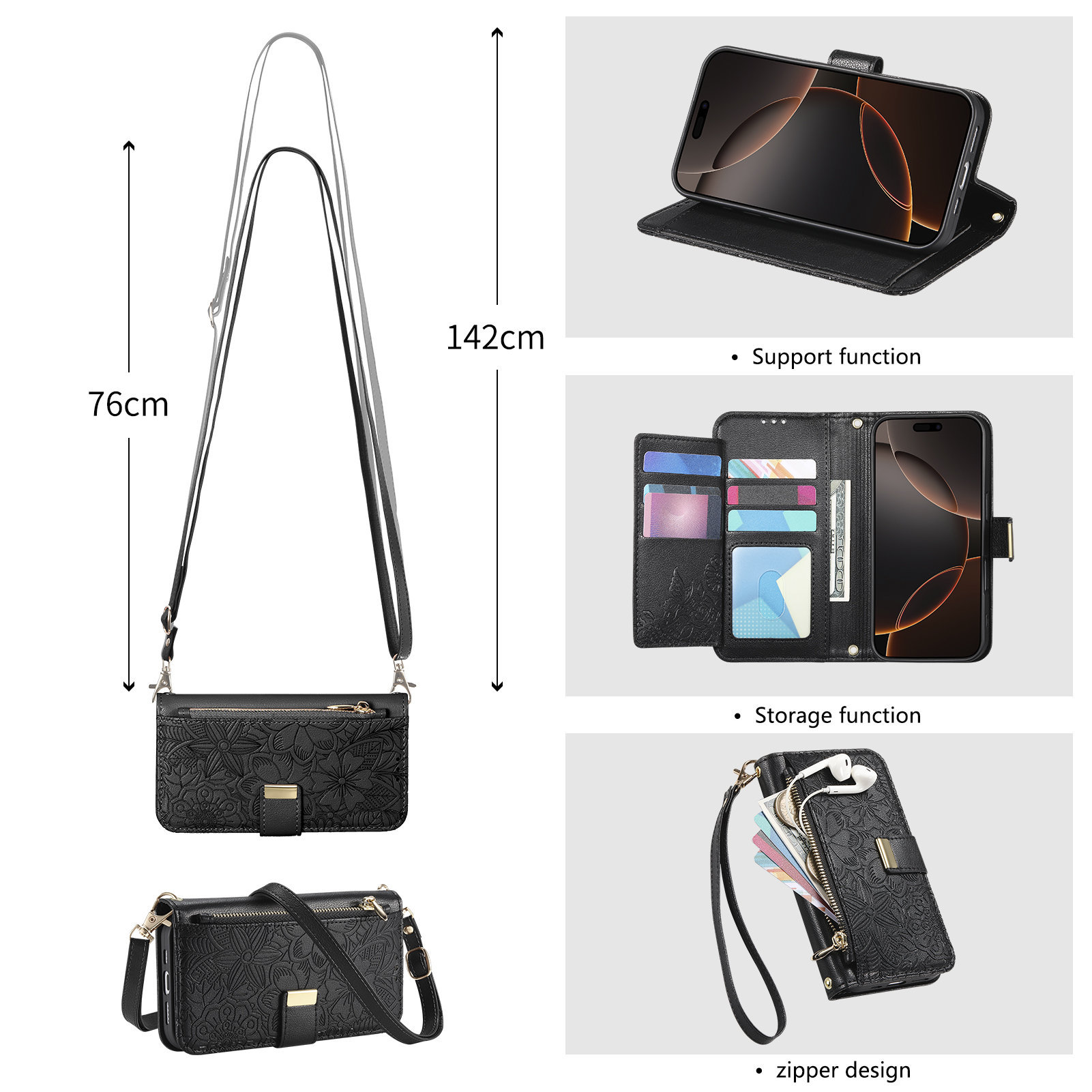 Skórzane etui z zamkiem błyska – Phone Cases With Wallet recenzja i cena