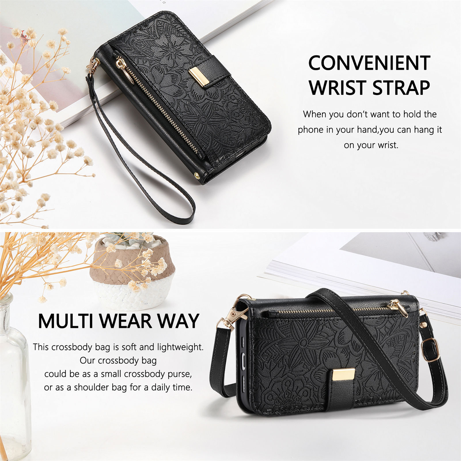Skórzane etui z zamkiem błyska – Phone Cases With Wallet recenzja i cena
