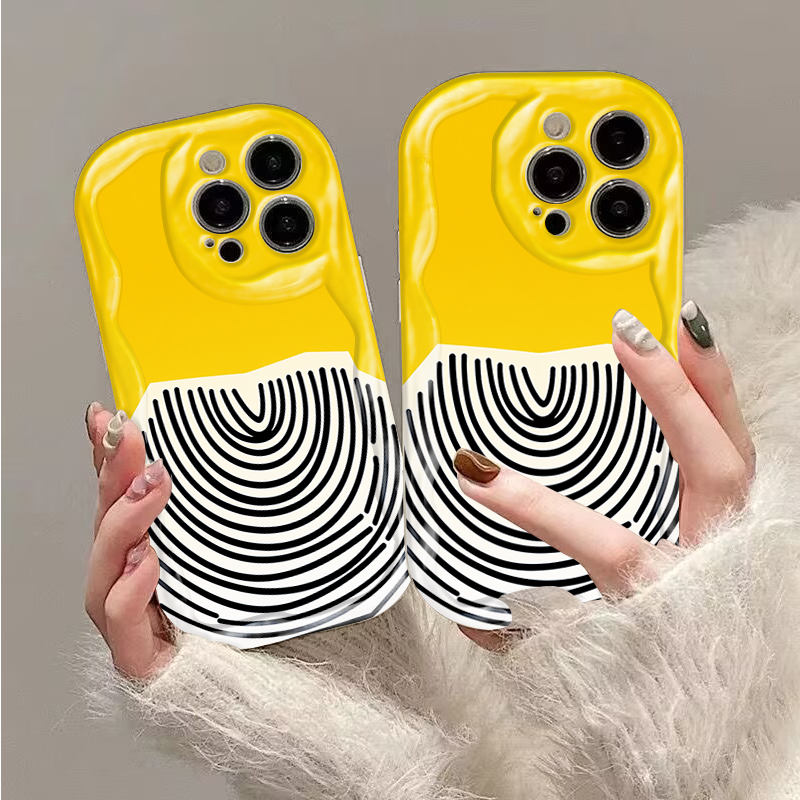 Czarny wzór łuku na żółtym tle – Phone Cases Arc recenzja i cena