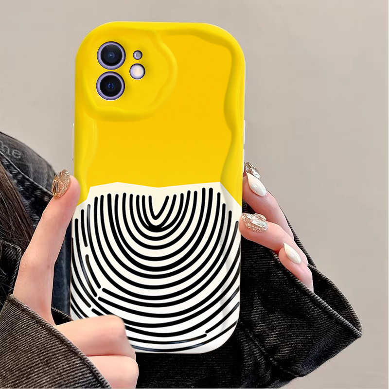 Czarny wzór łuku na żółtym tle – Phone Cases Arc recenzja i cena